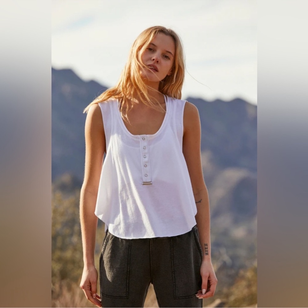 Free People Movement High Tide Tank White Size XS Flowy